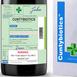 Cuntybiotics Wine Label & Bottle Bag (Wine Not Included)