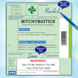 Bitchybiotics Wine Label & Bottle Bag (Wine Not Included)