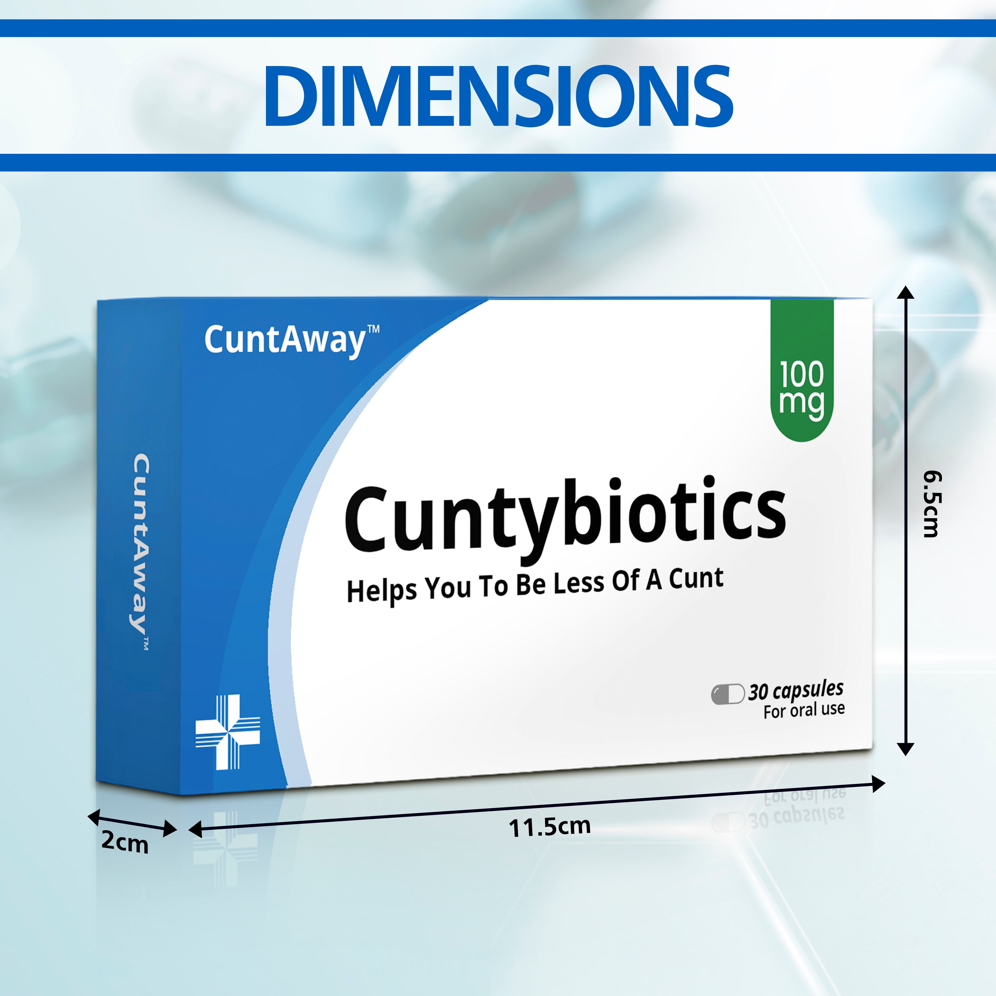 Cuntybiotics Joke Tablet Box With Jelly beans
