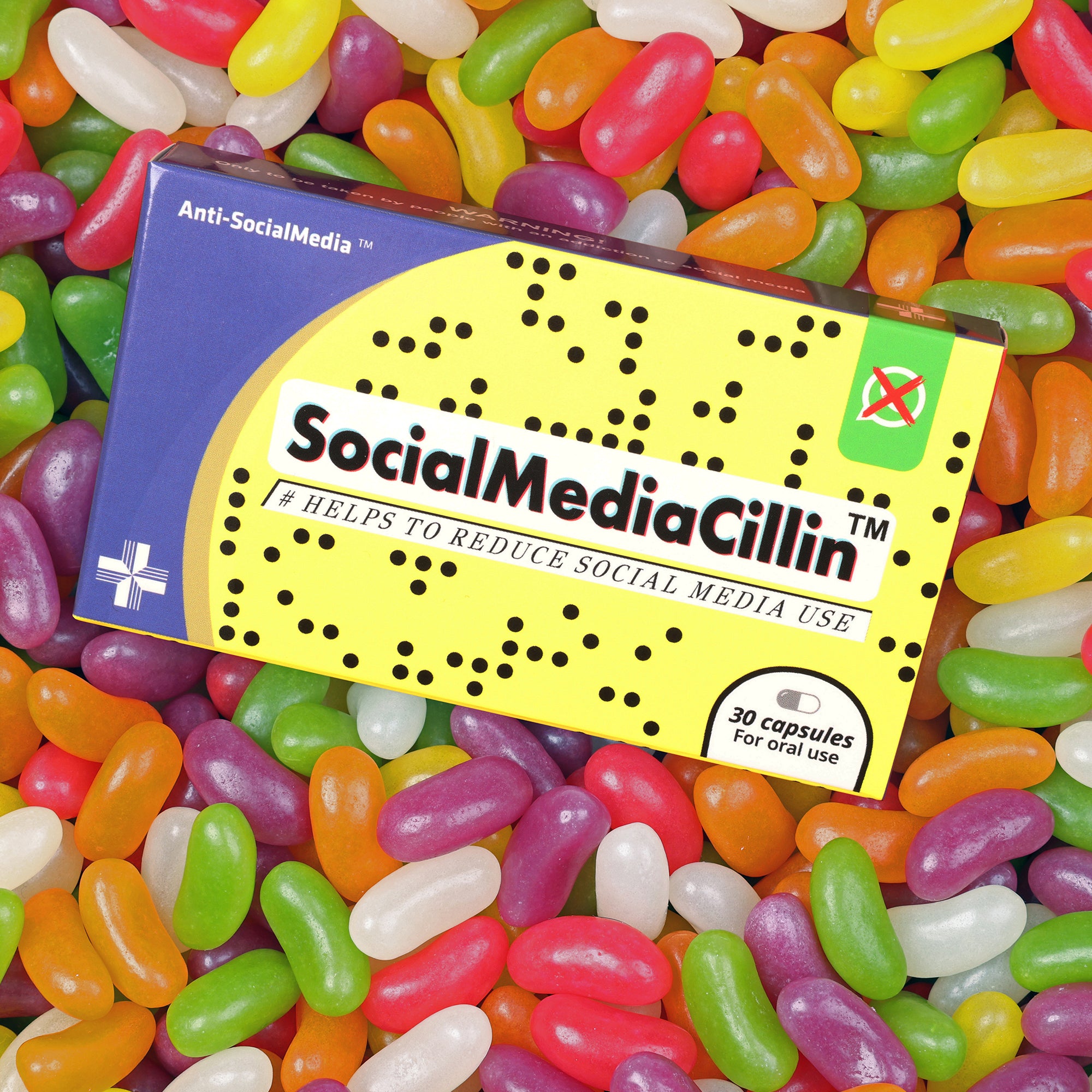 SocialMediaCillin Joke Tablet Box With Jelly Beans (Colour Box)