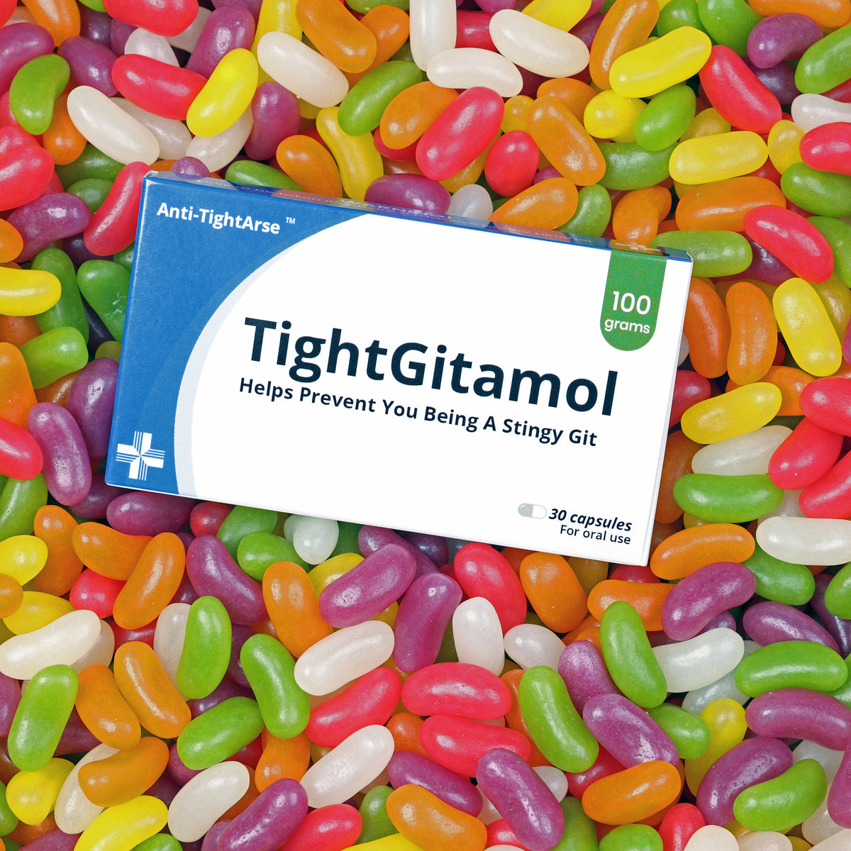 Tightgitamol Joke Tablet Box With Jelly Beans